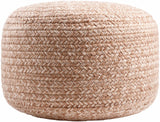 Tonanitla Natural Fiber Blush Knitted Pouf - Ornate Home