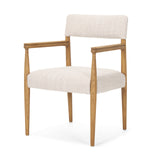 Toni Cream/Light Brown Curved Back Dining Side Chair - Ornate Home