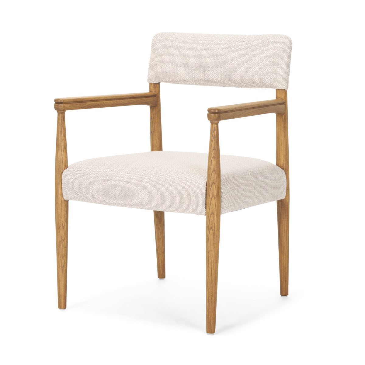 Toni Cream/Light Brown Curved Back Dining Side Chair - Ornate Home