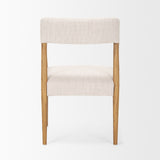 Toni Cream/Light Brown Curved Back Dining Side Chair - Ornate Home