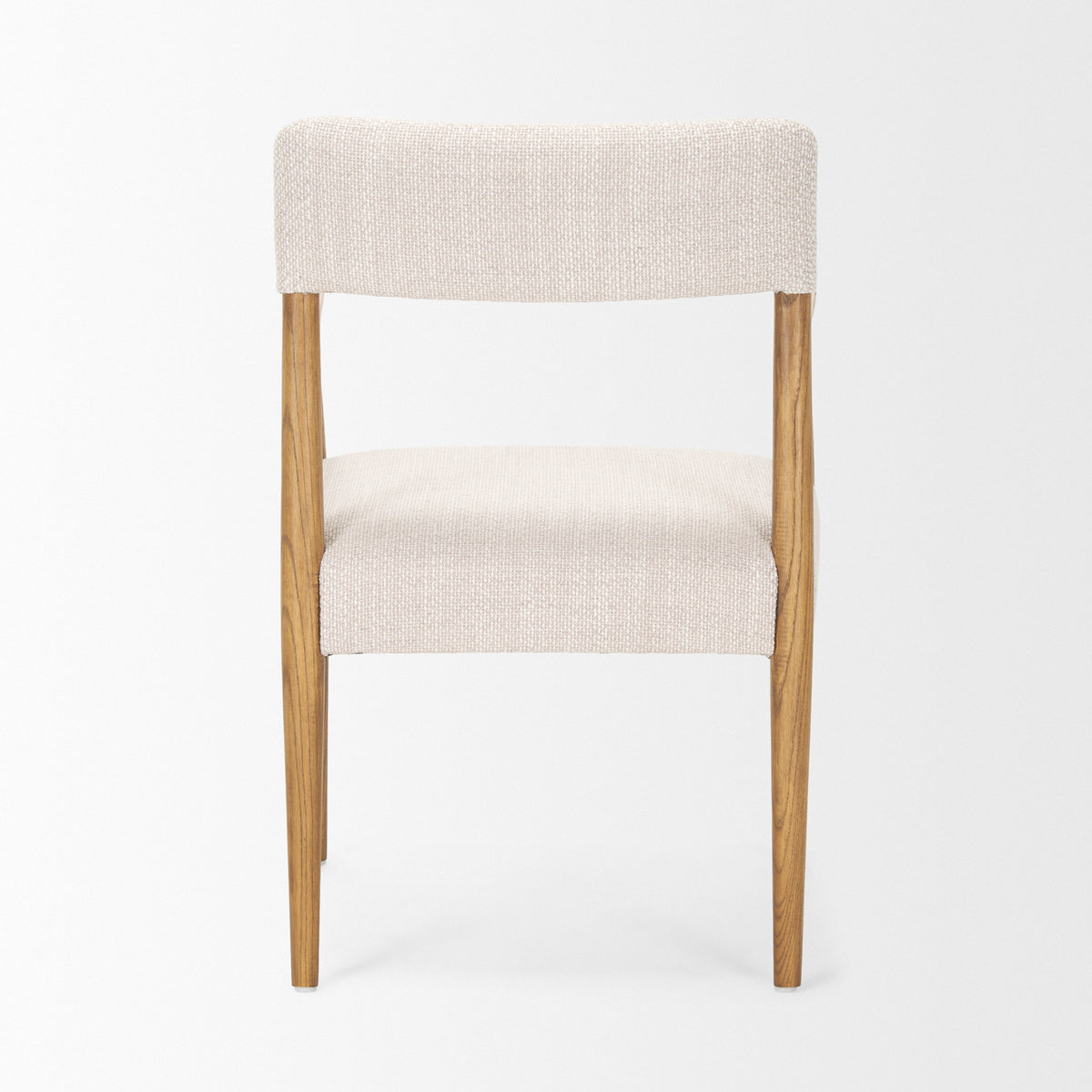 Toni Cream/Light Brown Curved Back Dining Side Chair - Ornate Home