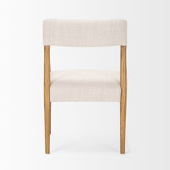 Toni Cream/Light Brown Curved Back Dining Side Chair - Ornate Home