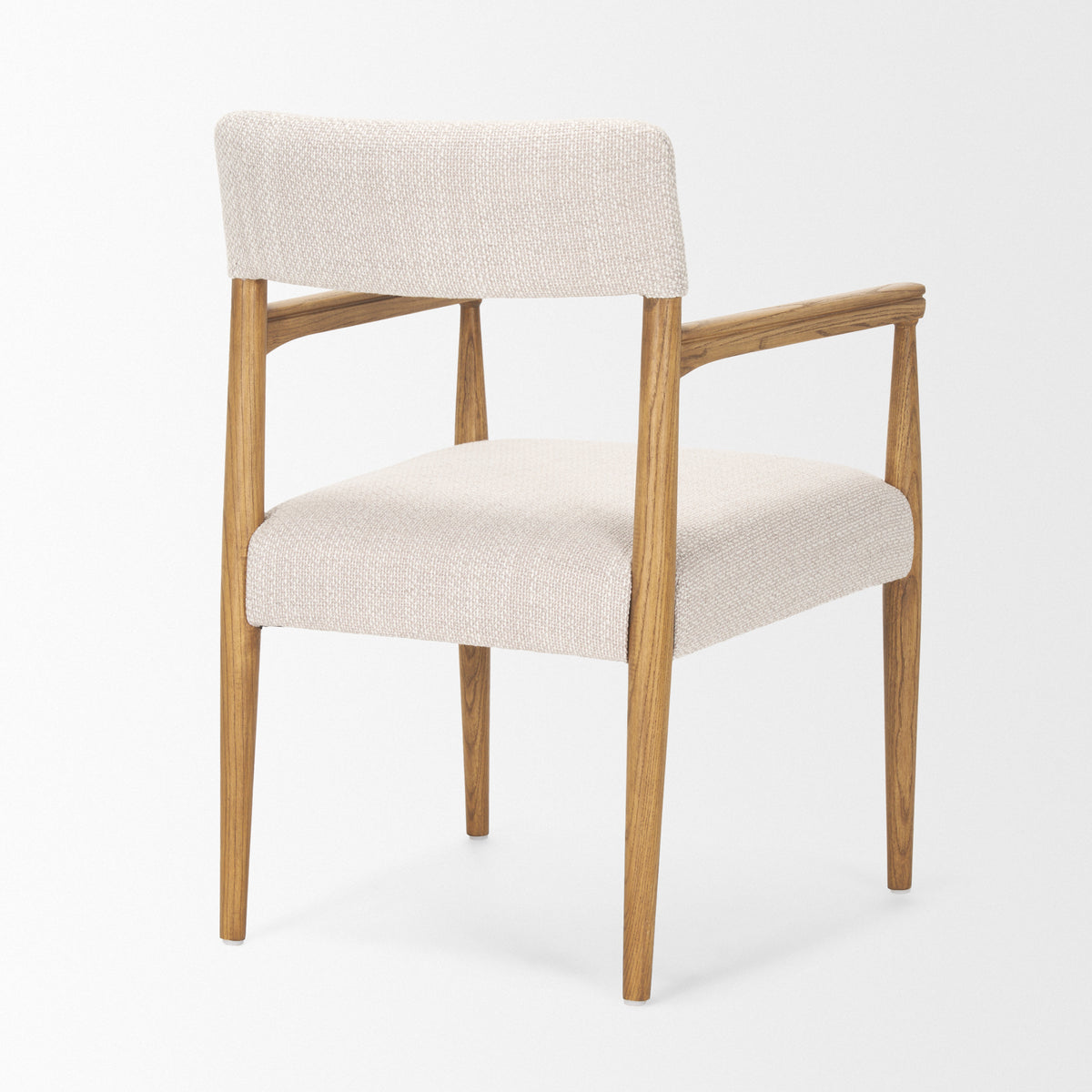 Toni Cream/Light Brown Curved Back Dining Side Chair - Ornate Home