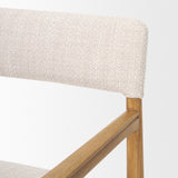 Toni Cream/Light Brown Curved Back Dining Side Chair - Ornate Home
