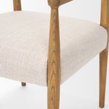 Toni Cream/Light Brown Curved Back Dining Side Chair - Ornate Home