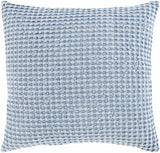 Toodyay Textured Light Blue Square Throw Pillow - Ornate Home