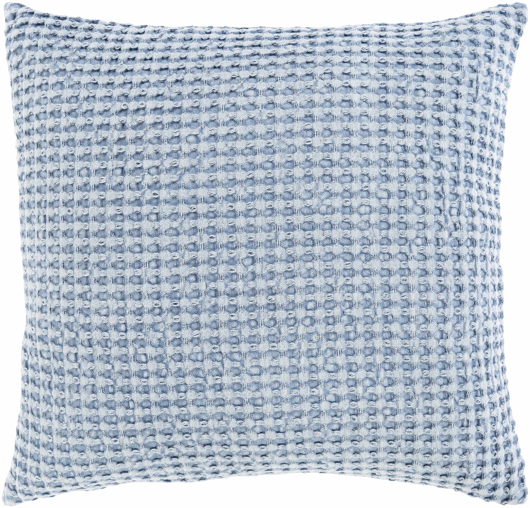 Toodyay Textured Light Blue Square Throw Pillow - Ornate Home