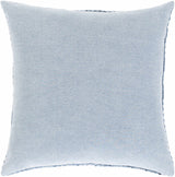 Toodyay Textured Light Blue Square Throw Pillow - Ornate Home