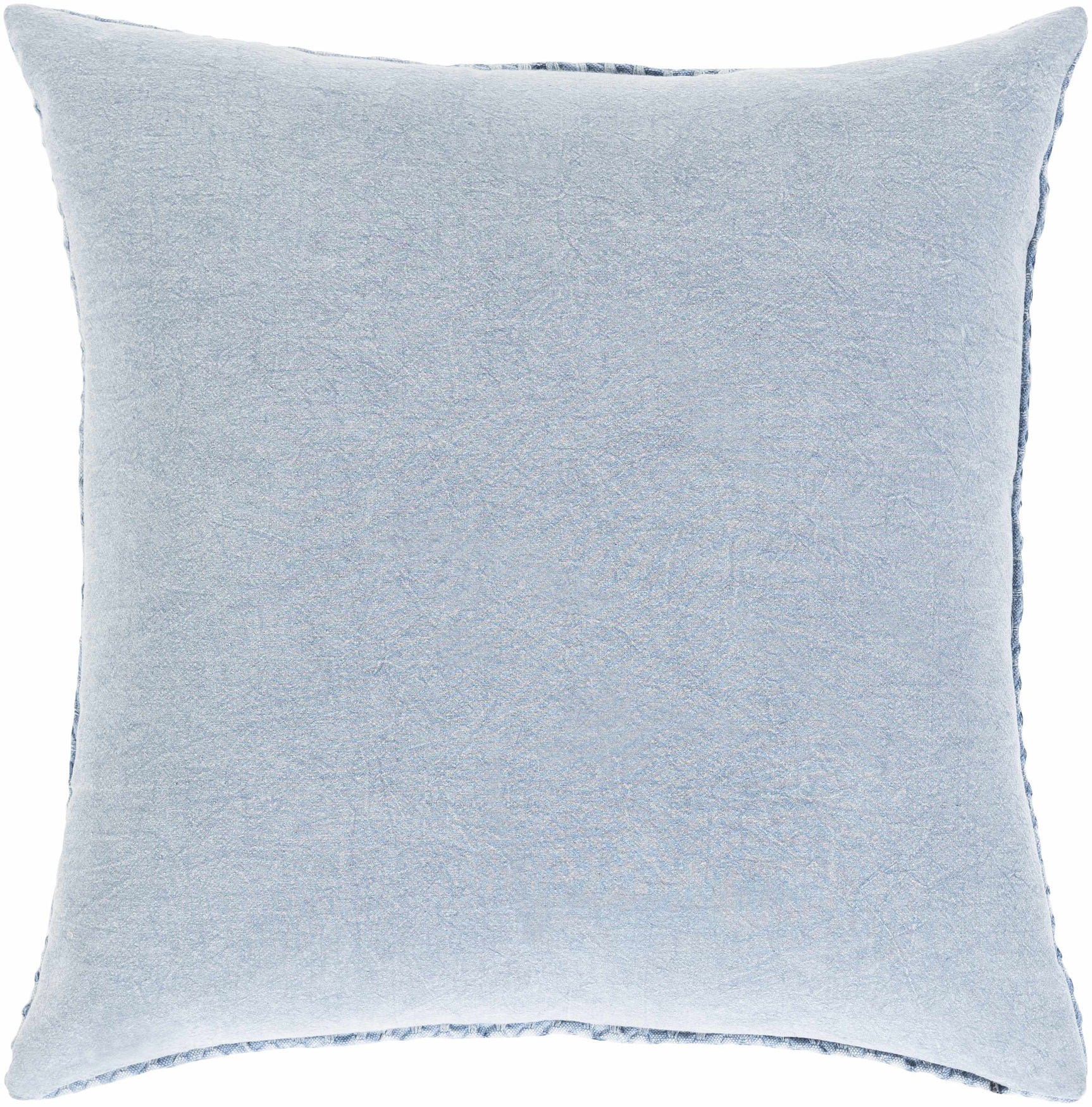 Toodyay Textured Light Blue Square Throw Pillow - Ornate Home