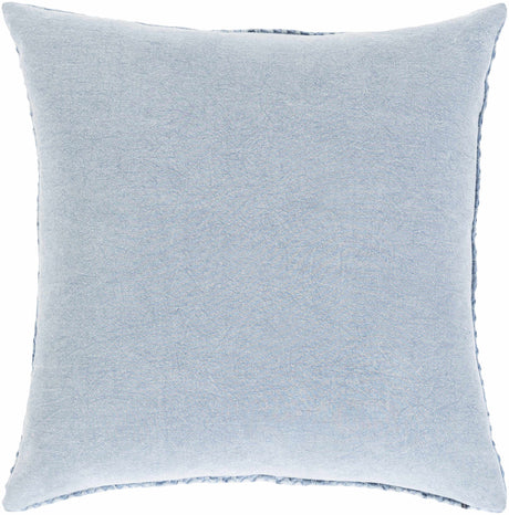 Toodyay Textured Light Blue Square Throw Pillow - Ornate Home