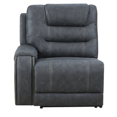 Tooele Graphite Fabric 6-Pc Dual Power Reclining Sectional with 2 Power Recliners - Ornate Home