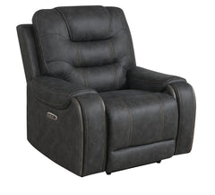 Tooele Graphite Fabric Dual Power Reclining Chair - Ornate Home