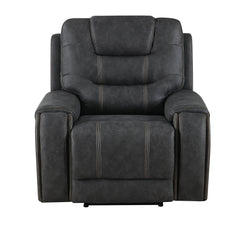 Tooele Graphite Fabric Dual Power Reclining Chair - Ornate Home