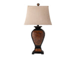 Tooled Leather Brown Table Lamp (Set of 2) - Ornate Home