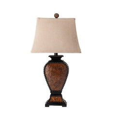 Tooled Leather Brown Table Lamp (Set of 2) - Ornate Home