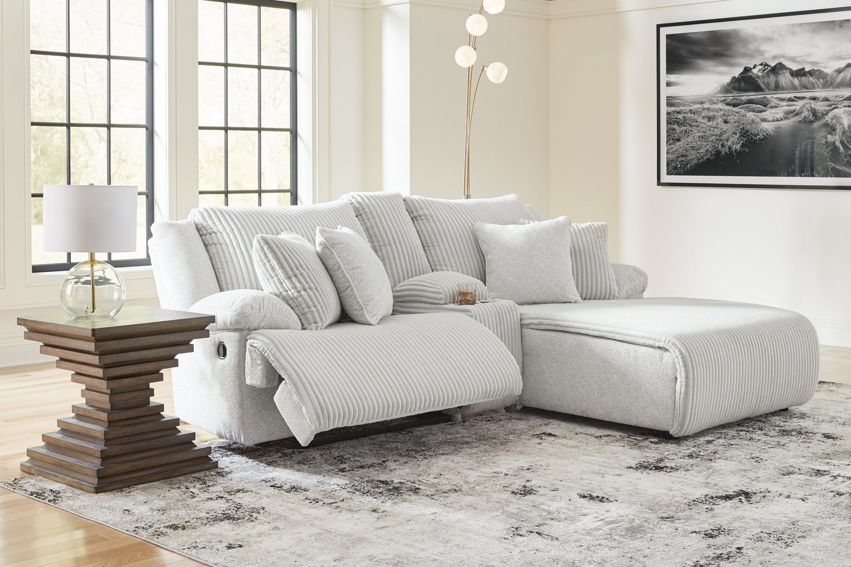 Top Tier Alloy 3-Piece Reclining Sectional Sofa with RAF Chaise (Online Special Price) - Ornate Home
