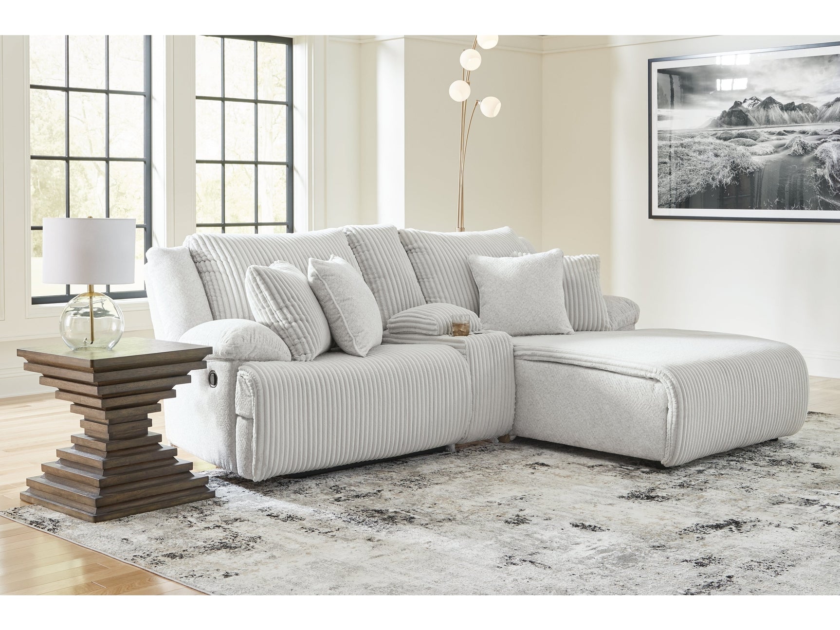 Top Tier Alloy 3-Piece Reclining Sectional Sofa with RAF Chaise - Ornate Home