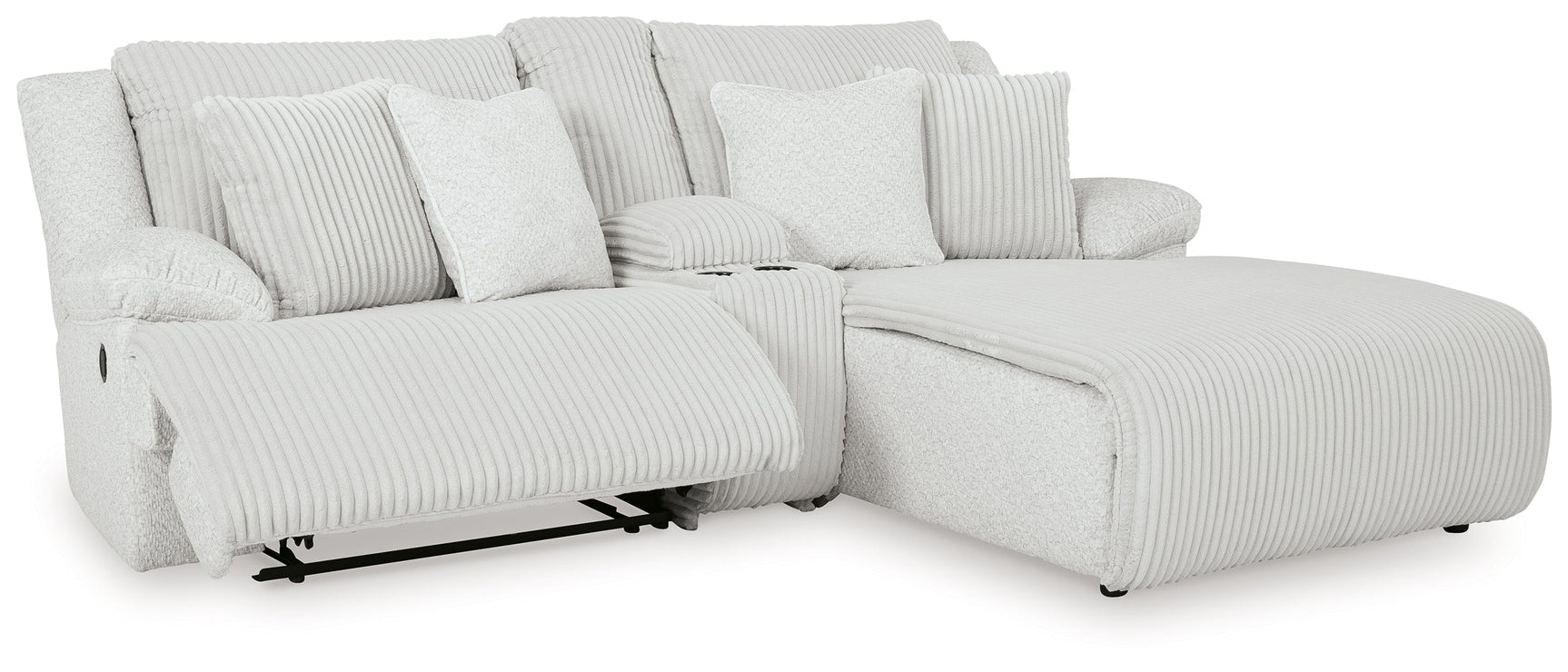 Top Tier Alloy 3-Piece Reclining Sectional Sofa with RAF Chaise - Ornate Home