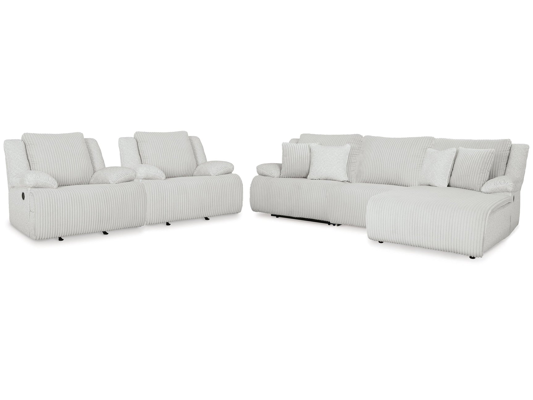 Top Tier Alloy 3-Piece Reclining Sectional and 2 Recliners (Online Special Price) - Ornate Home