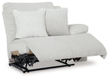 Top Tier Alloy 4-Piece Reclining Sectional with Chaise - Ornate Home