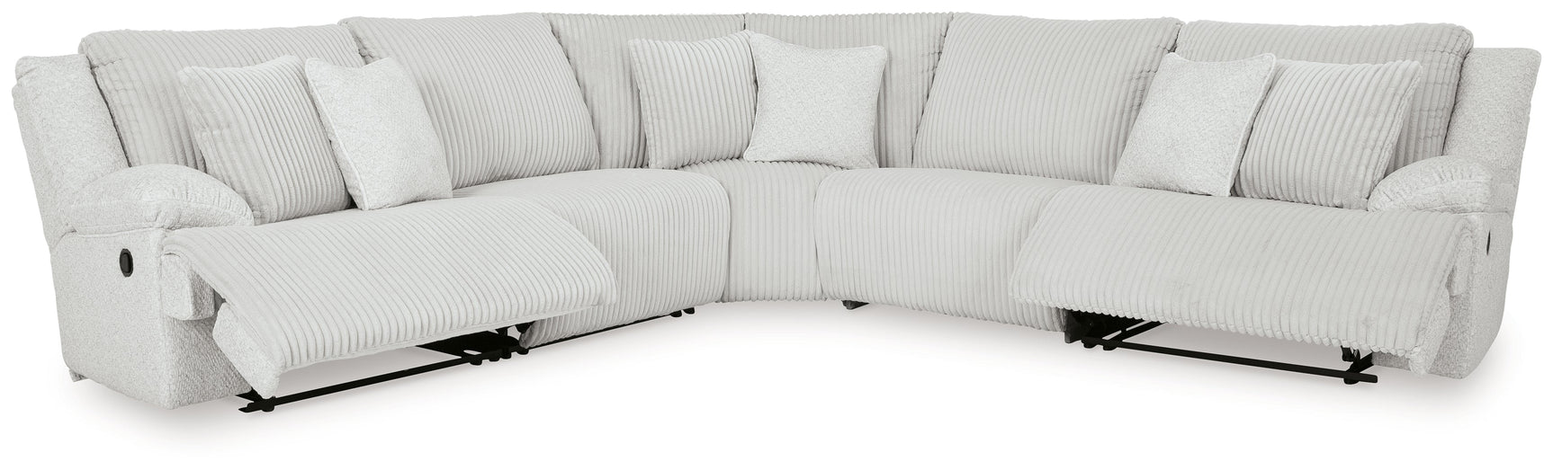 Top Tier Alloy 5-Piece Reclining Sectional (Online Special Price) - Ornate Home