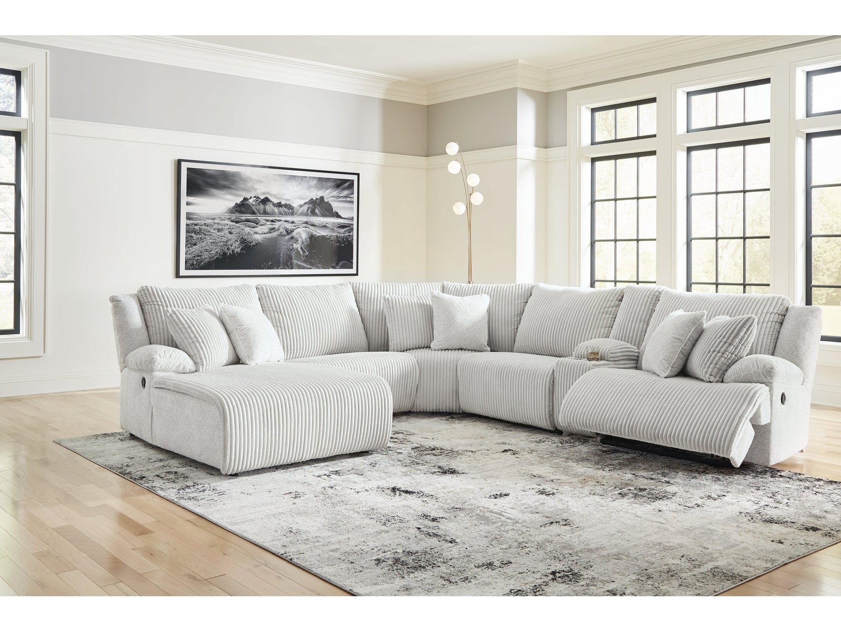 Top Tier Alloy 6-Piece Reclining Sectional with LAF Chaise (Online Special Price) - Ornate Home