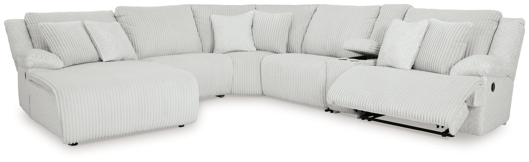 Top Tier Alloy 6-Piece Reclining Sectional with LAF Chaise (Online Special Price) - Ornate Home