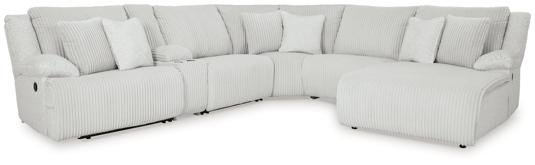 Top Tier Alloy 6-Piece Reclining Sectional with RAF Chaise (Online Special Price) - Ornate Home