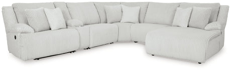 Top Tier Alloy 6-Piece Reclining Sectional with RAF Chaise - Ornate Home