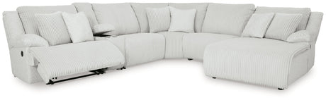Top Tier Alloy 6-Piece Reclining Sectional with RAF Chaise - Ornate Home