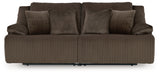 Top Tier Chocolate 2-Piece Sectional Loveseat - Ornate Home