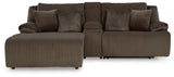 Top Tier Chocolate 3-Piece Reclining Sectional Sofa with LAF Chaise - Ornate Home
