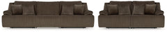 Top Tier Chocolate 3-Piece Reclining Sofa and 2-Piece Reclining Loveseat - Ornate Home