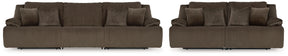 Top Tier Chocolate 3-Piece Reclining Sofa and 2-Piece Reclining Loveseat - Ornate Home