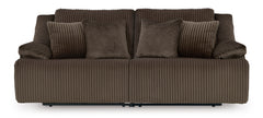 Top Tier Chocolate 3-Piece Reclining Sofa and 2-Piece Reclining Loveseat - Ornate Home