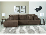 Top Tier Chocolate 3-Piece Sectional Sofa Chaise with LAF Chaise (Online Special Price) - Ornate Home