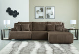 Top Tier Chocolate 3-Piece Sectional Sofa Chaise with RAF Chaise (Online Special Price) - Ornate Home