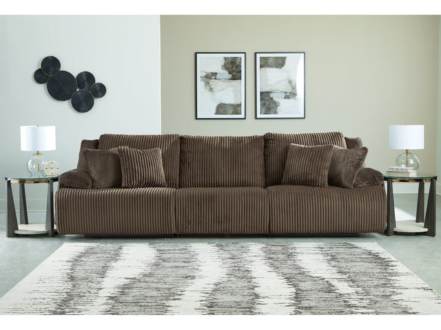 Top Tier Chocolate 3-Piece Sectional Sofa - Ornate Home