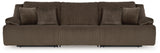 Top Tier Chocolate 3-Piece Sectional Sofa - Ornate Home