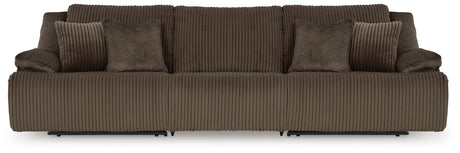 Top Tier Chocolate 3-Piece Sectional Sofa - Ornate Home