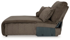 Top Tier Chocolate 4-Piece Reclining Sectional with Chaise - Ornate Home