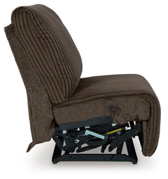Top Tier Chocolate 4-Piece Reclining Sectional with Chaise - Ornate Home