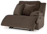 Top Tier Chocolate 4-Piece Reclining Sectional with Chaise - Ornate Home