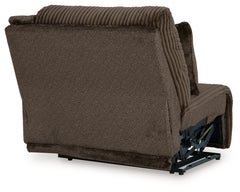 Top Tier Chocolate 4-Piece Reclining Sectional with Chaise - Ornate Home