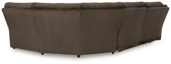 Top Tier Chocolate 5-Piece Reclining Sectional - Ornate Home