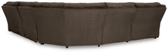 Top Tier Chocolate 6-Piece Reclining Sectional with LAF Chaise - Ornate Home