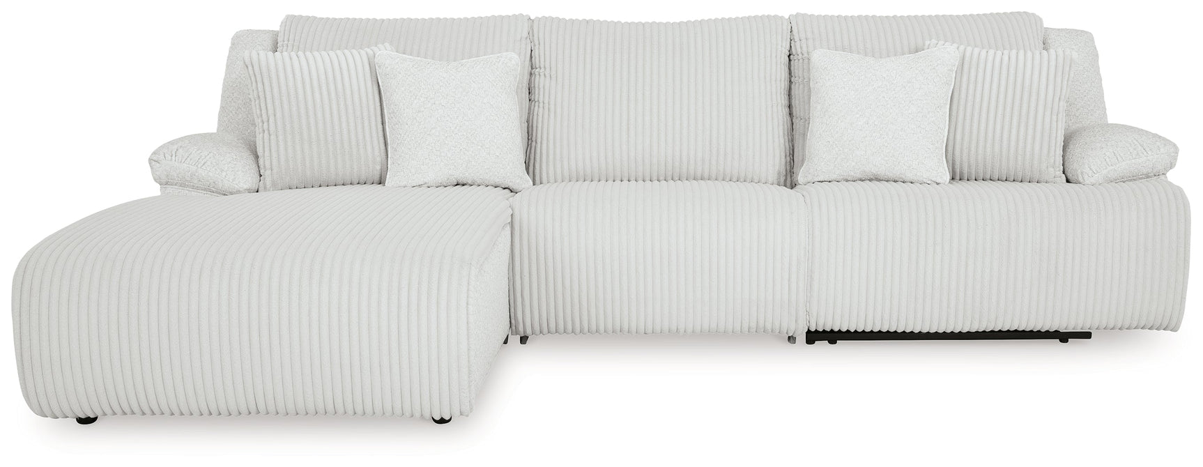Top Tier Left Shape Alloy 3-Piece Sectional Sofa Chaise (Online Special Price) - Ornate Home