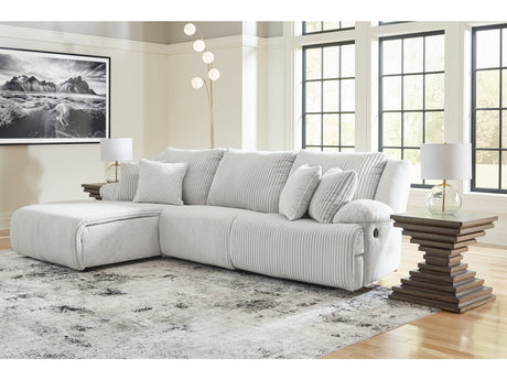 Top Tier Left Shape Alloy 3-Piece Sectional Sofa Chaise - Ornate Home