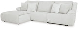 Top Tier Left Shape Alloy 3-Piece Sectional Sofa Chaise - Ornate Home