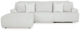 Top Tier Left Shape Alloy 3-Piece Sectional Sofa Chaise - Ornate Home
